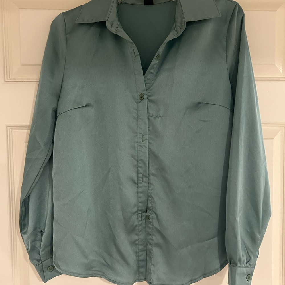 Women’s Teal Button Down
